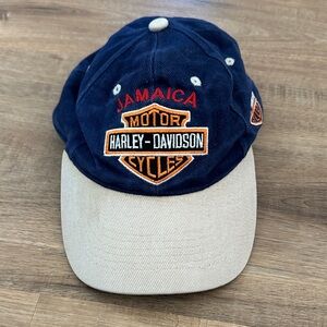 Harley-Davidson Navy and Beige Cap